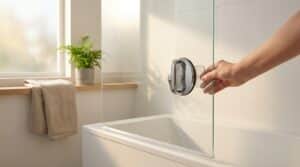 scopri la tecnica semplice per fissare un paravento per vasca senza trapano né silicone, evitando danni e senza bisogno di attrezzi in bagno.